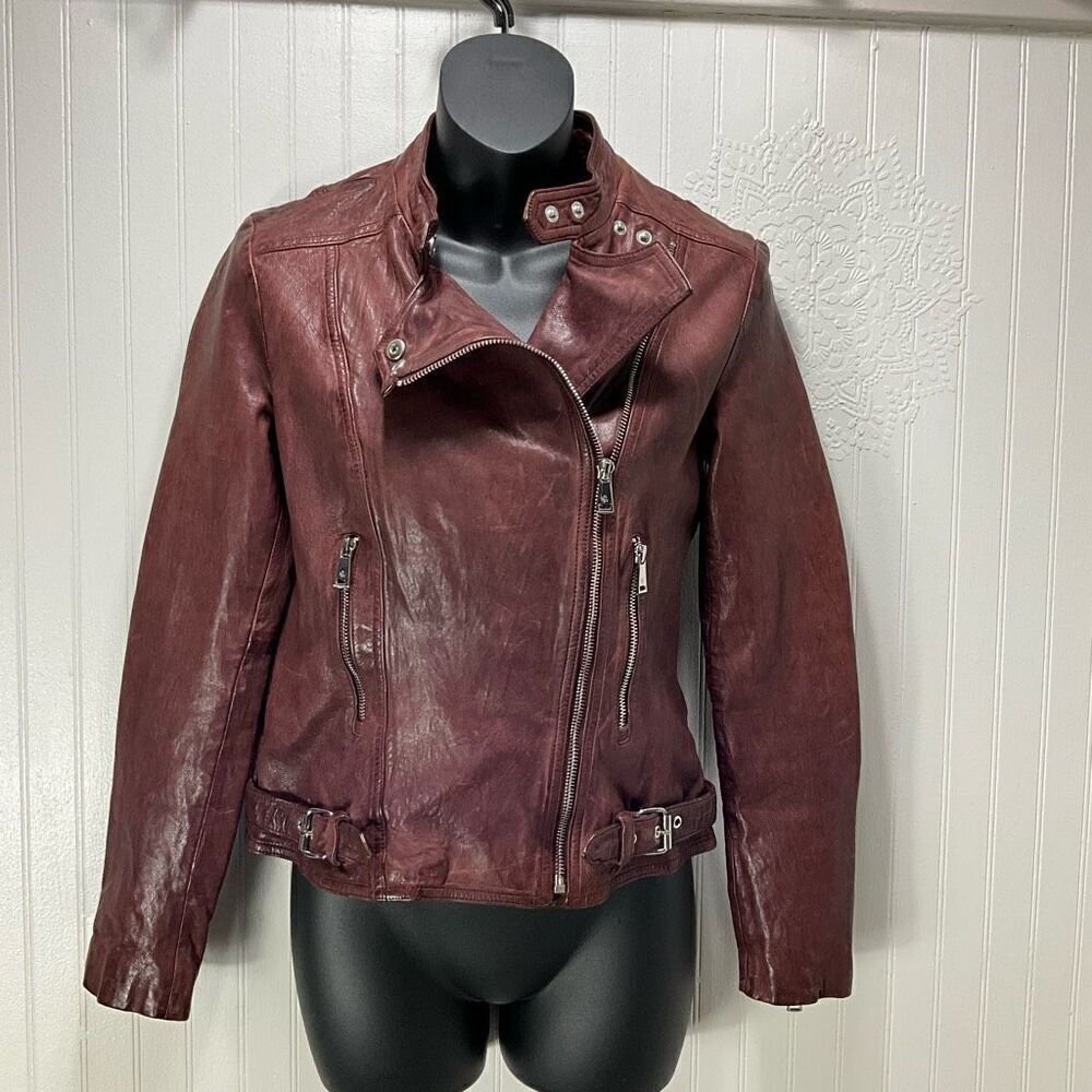 LAUREN RALPH LAUREN Leather Moto Jacket